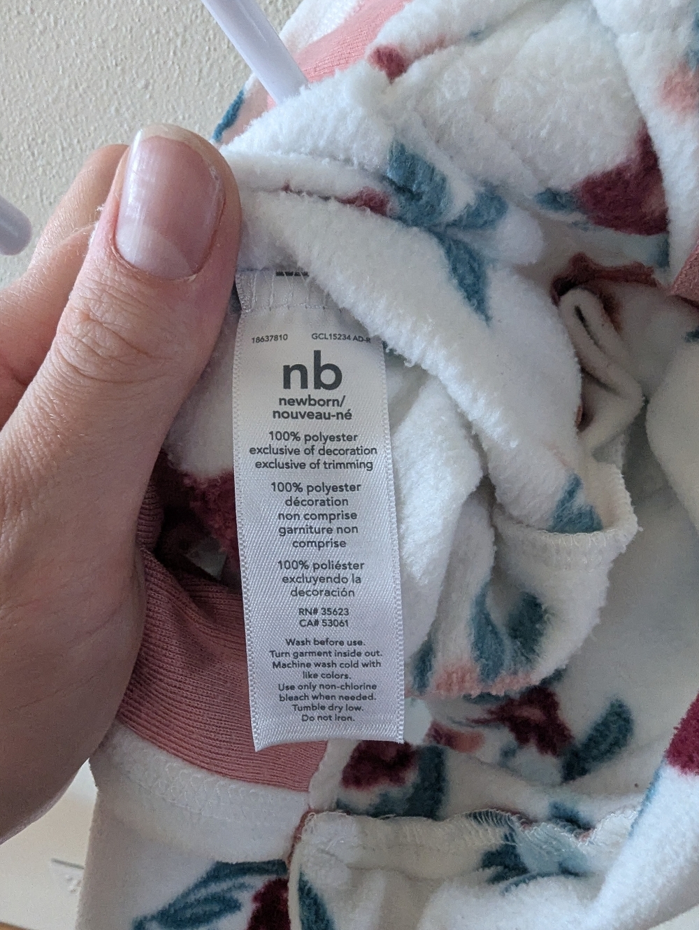 Floral Fleece Bodysuit - Picture 4 of 4